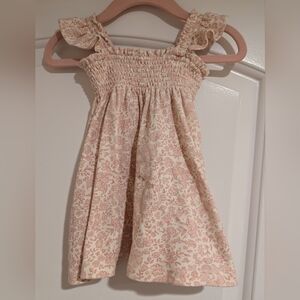 Quincy Mae Floral Cream and Pink Dress
